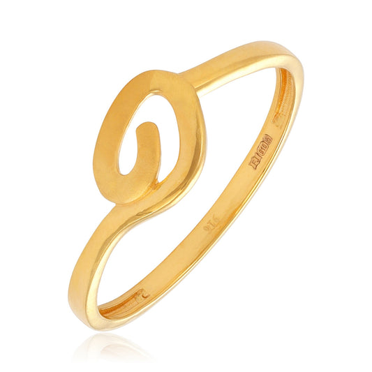 22ct Yellow Gold Swirl Design Ring BF1224-RN123 - FJewellery