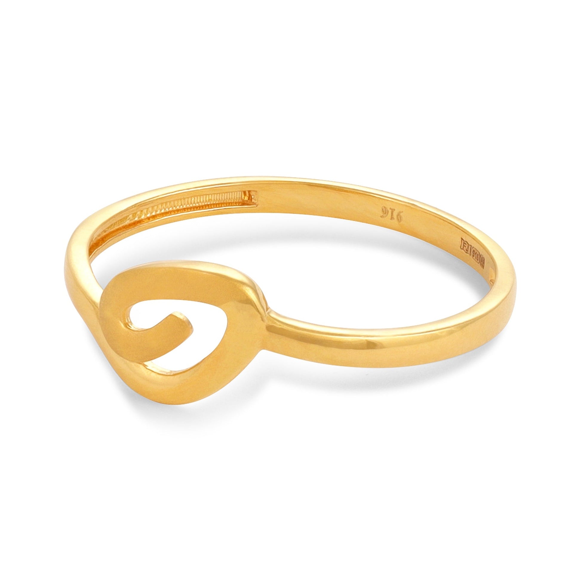 22ct Yellow Gold Swirl Design Ring BF1224 - RN123 - FJewellery