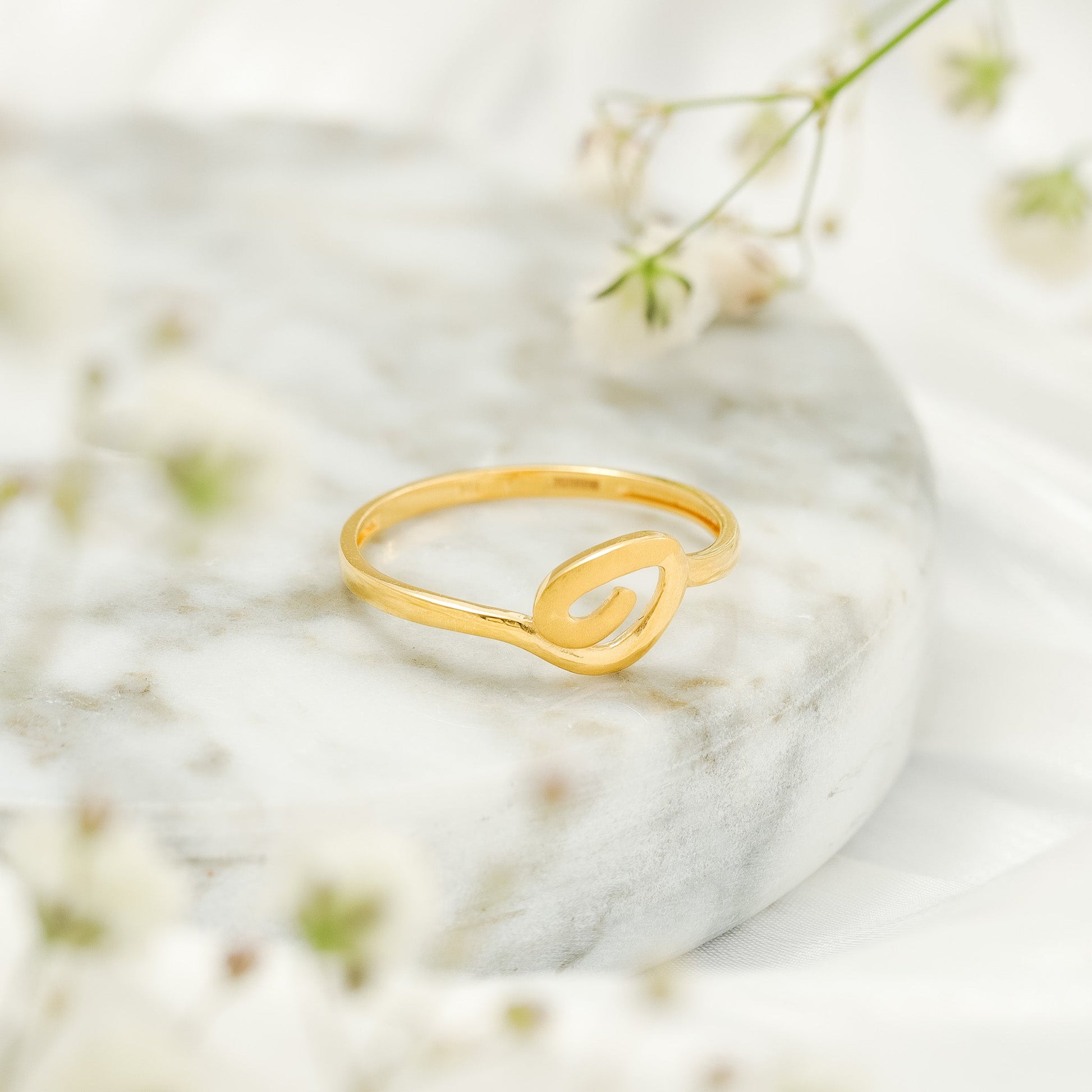 22ct Yellow Gold Swirl Design Ring BF1224 - RN123 - FJewellery