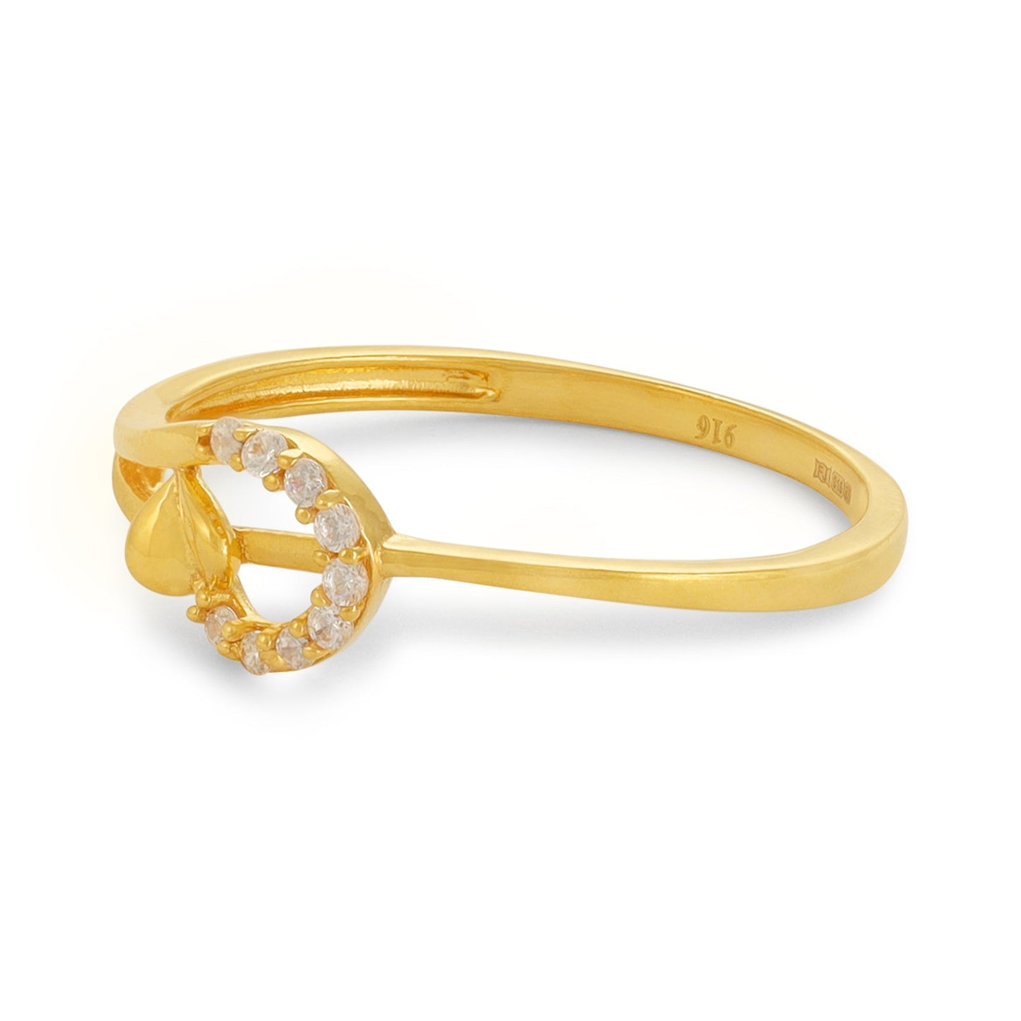 22ct Yellow Gold Swirl Design Ring BF1224-RN71 - FJewellery