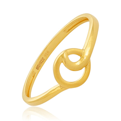 22ct Yellow Gold Swirl Design Ring BF1224 - RN77 - FJewellery