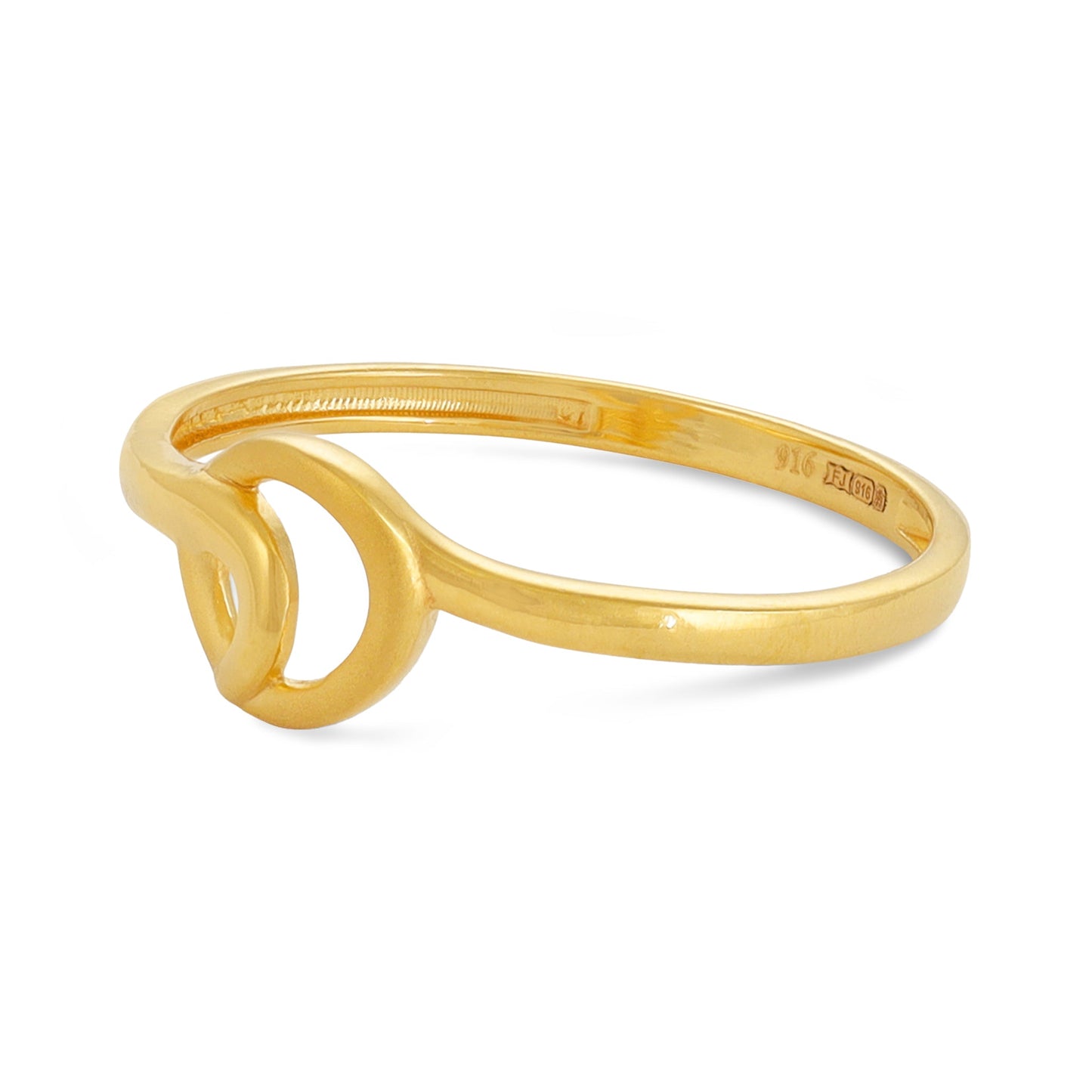 22ct Yellow Gold Swirl Design Ring BF1224 - RN77 - FJewellery