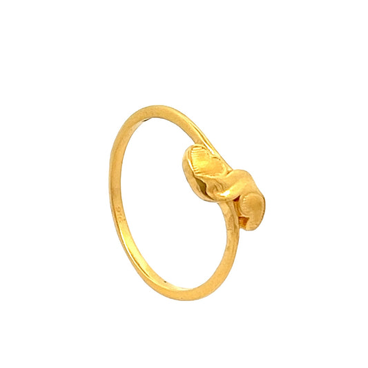 22ct Yellow Gold Twin Heart Ring PZ325-RN7 - FJewellery
