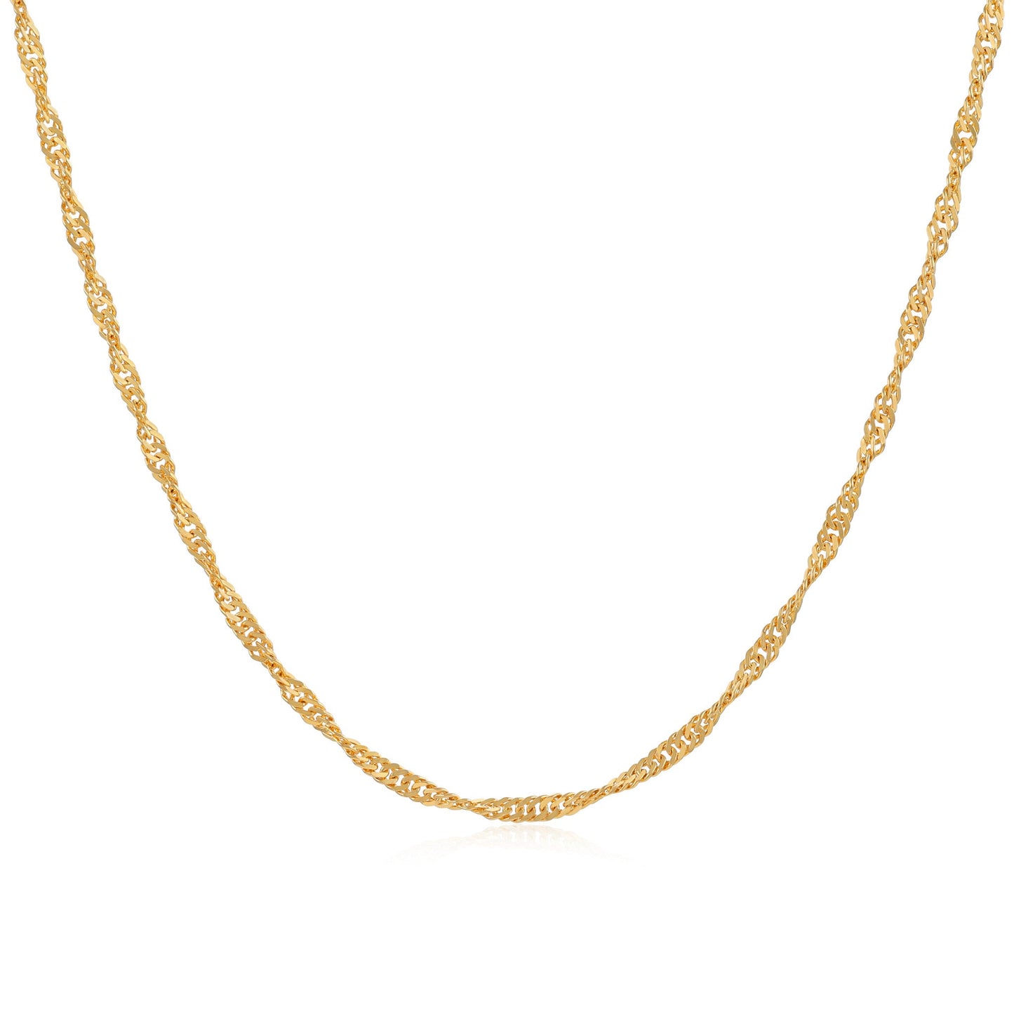 22ct yellow gold twist chain 05001650 - FJewellery