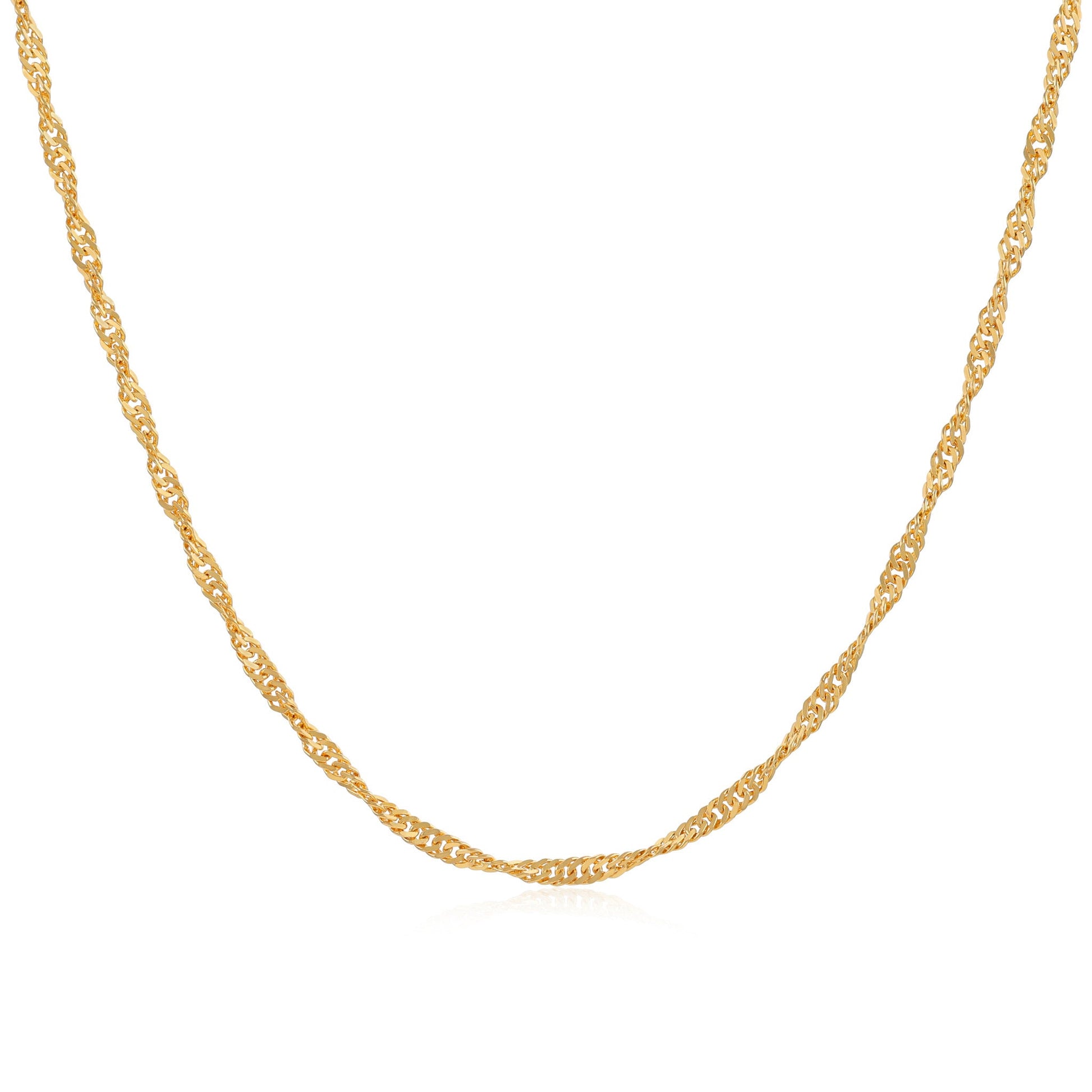 22ct yellow gold twist chain 05001650 - FJewellery