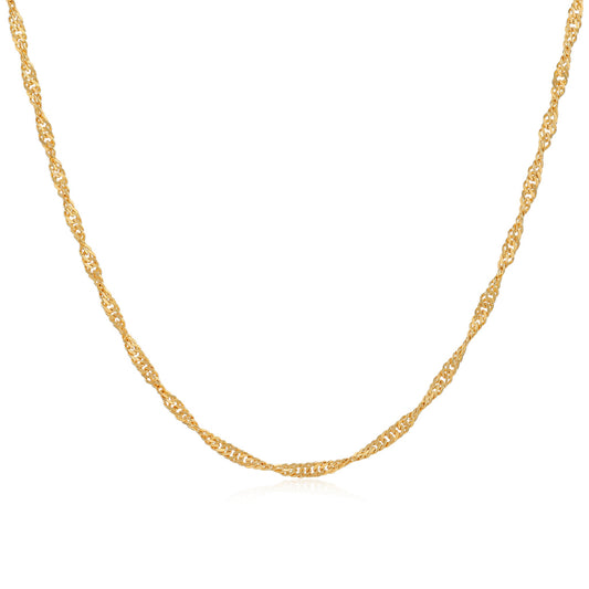 22ct yellow gold twist chain 05001650 - FJewellery