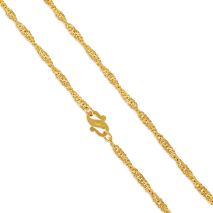 22ct yellow gold twist chain 05001650 - FJewellery