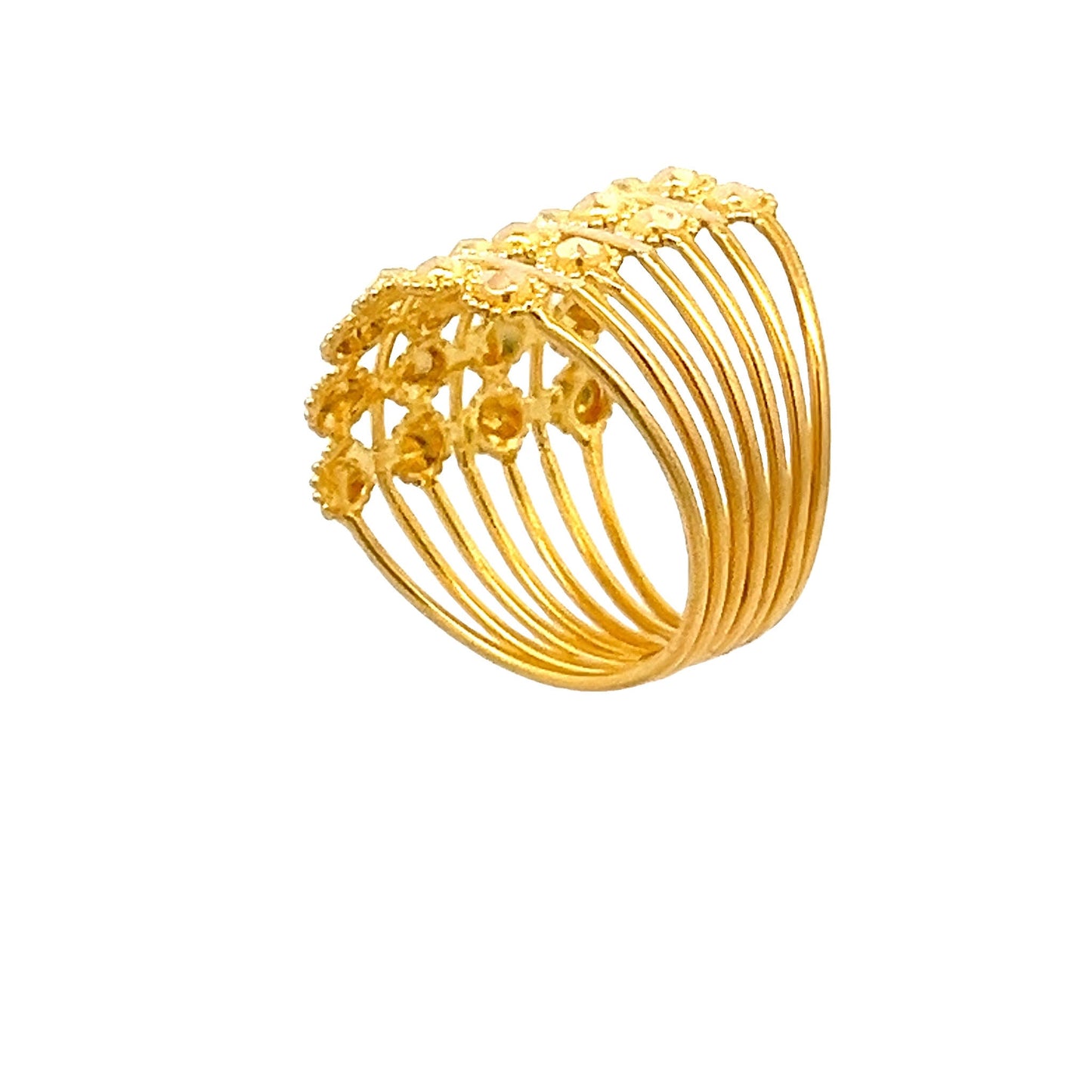 22ct Yellow Gold Unique Design 4 - Band Ring PZ325 - RN202 - FJewellery