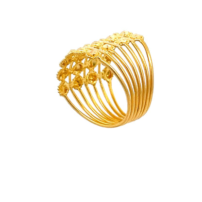 22ct Yellow Gold Unique Design 4 - Band Ring PZ325 - RN202 - FJewellery