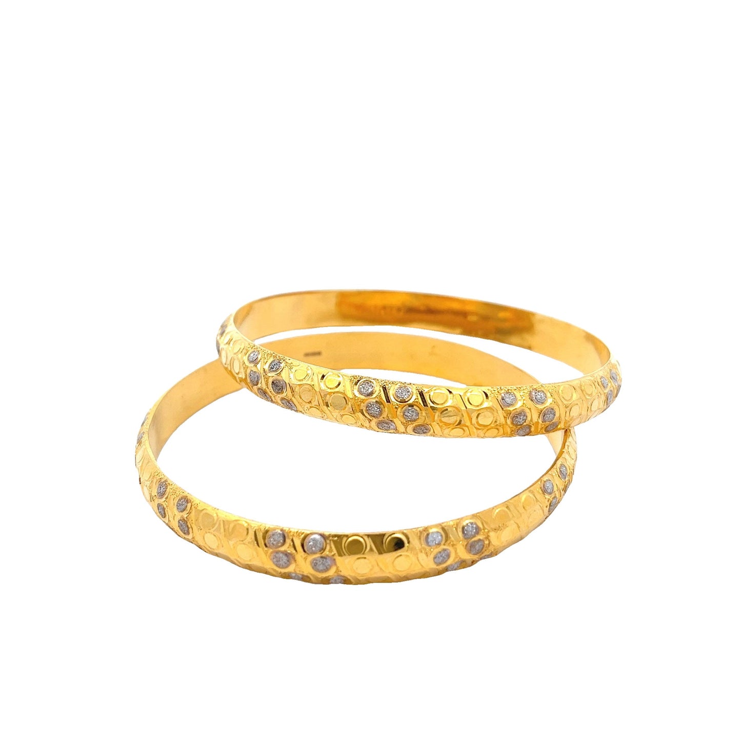 22ct Yellow Gold Unique Design Bangle PZ325 - BN73 - FJewellery