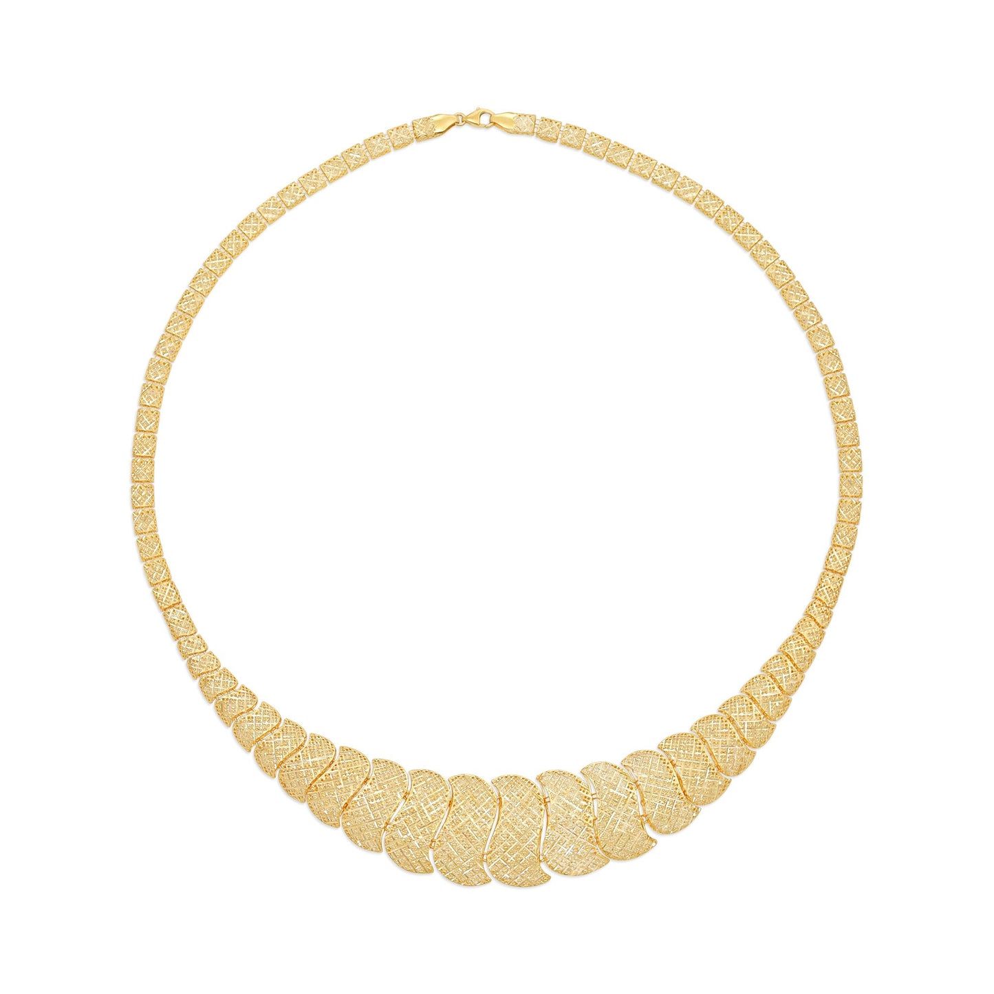 22ct Yellow Gold Unique Design Chain Necklace BF1224-NKS7-NK - FJewellery