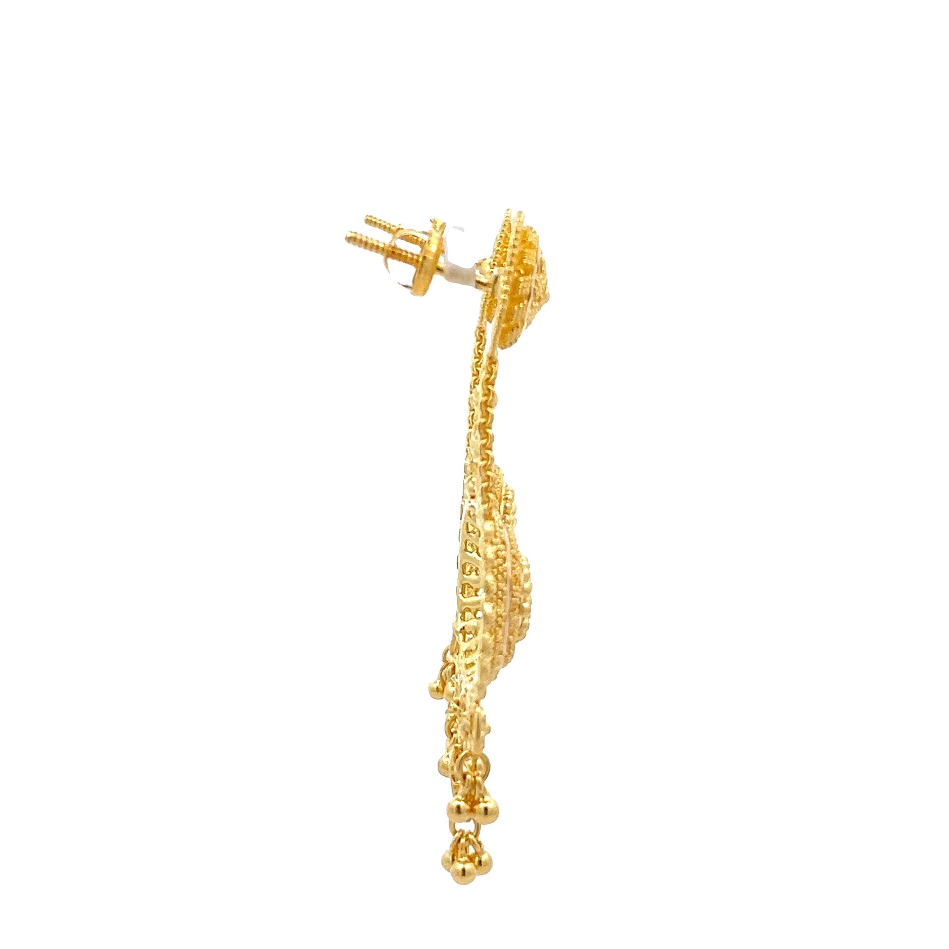 22ct Yellow Gold Unique Design Drop Earrings PZ325 - ER103 - FJewellery