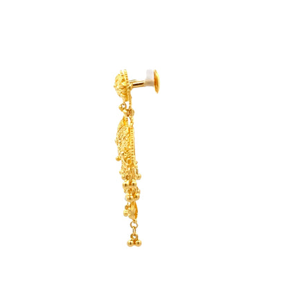 22ct Yellow Gold Unique Design Drop Earrings PZ325-ER104 - FJewellery