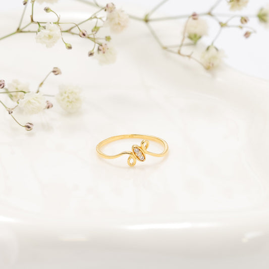 22ct Yellow Gold Unique Design Ring BF1224-RN69 - FJewellery