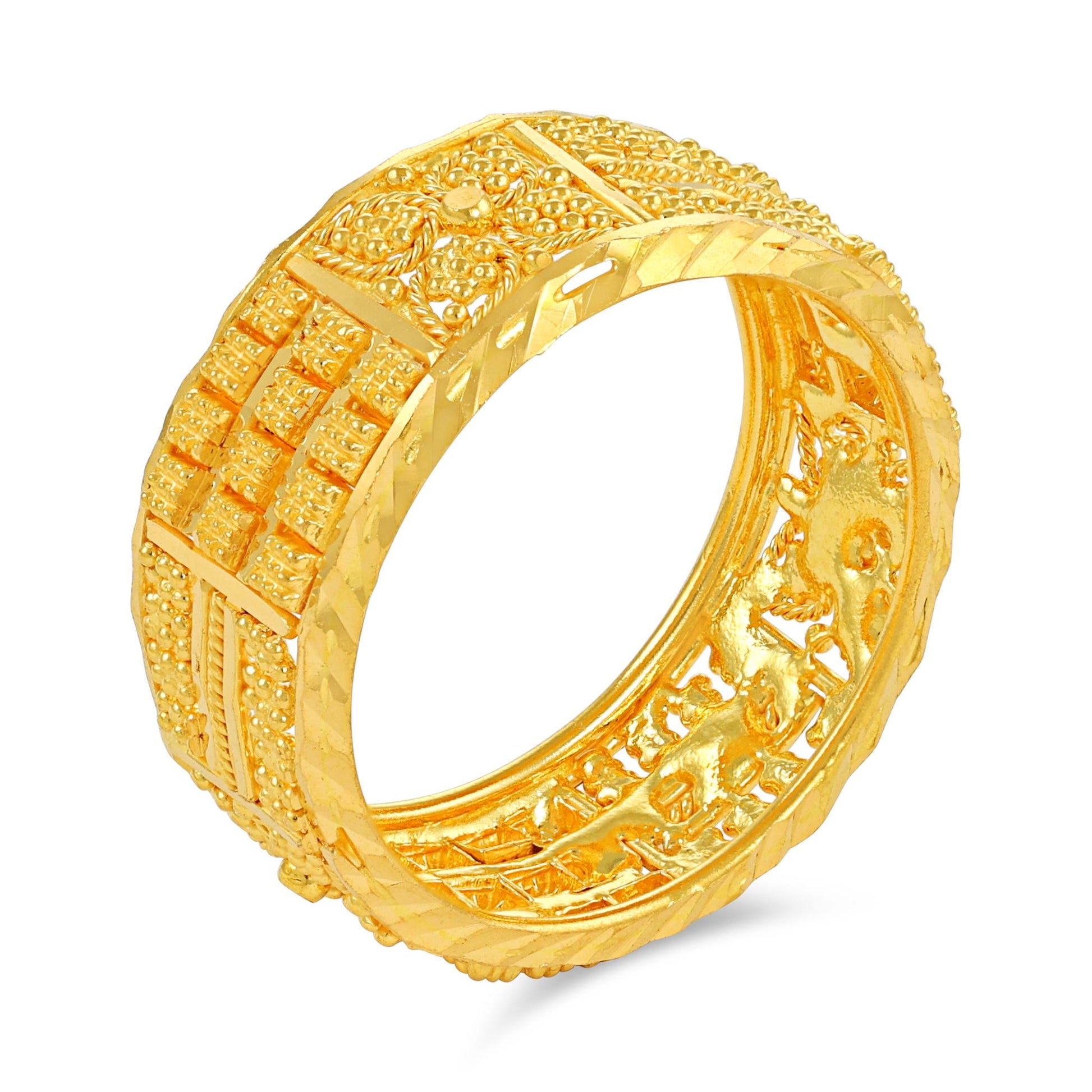 22ct Yellow Gold Unique Design Ring PZ125 - RN90 - FJewellery