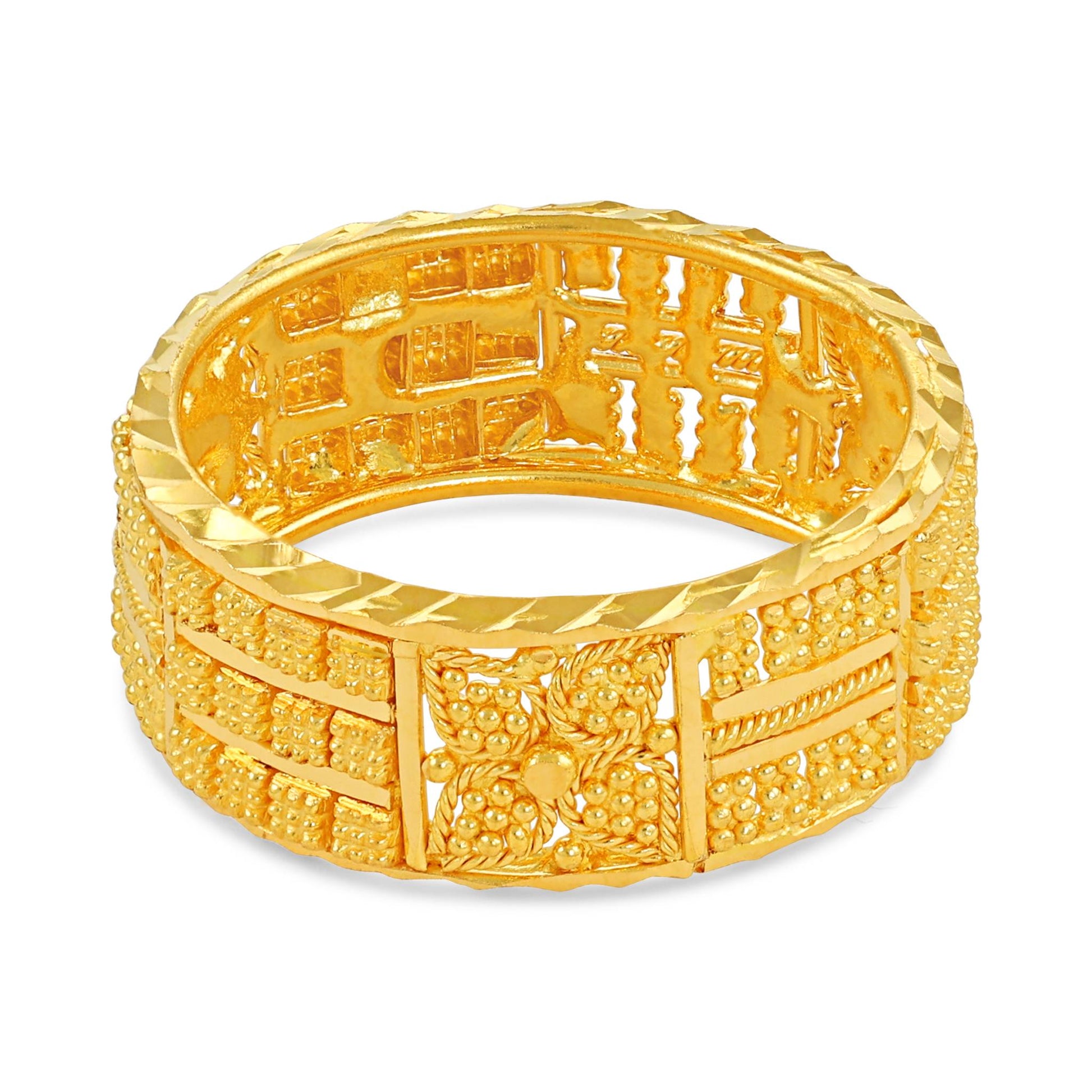 22ct Yellow Gold Unique Design Ring PZ125 - RN90 - FJewellery