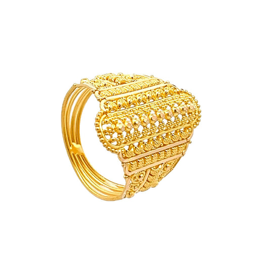 22ct Yellow Gold Unique Design Ring PZ325 - RN63 - FJewellery