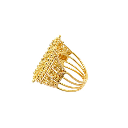 22ct Yellow Gold Unique Design Ring PZ325 - RN63 - FJewellery