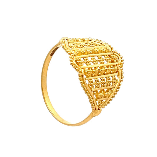 22ct Yellow Gold Unique Design Ring with Stones PZ325 - RN56 - FJewellery