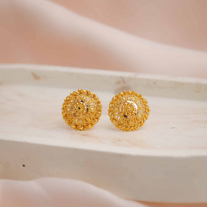 22ct Yellow Gold Unique Design Stud Earrings BF1224 - ER5 - FJewellery