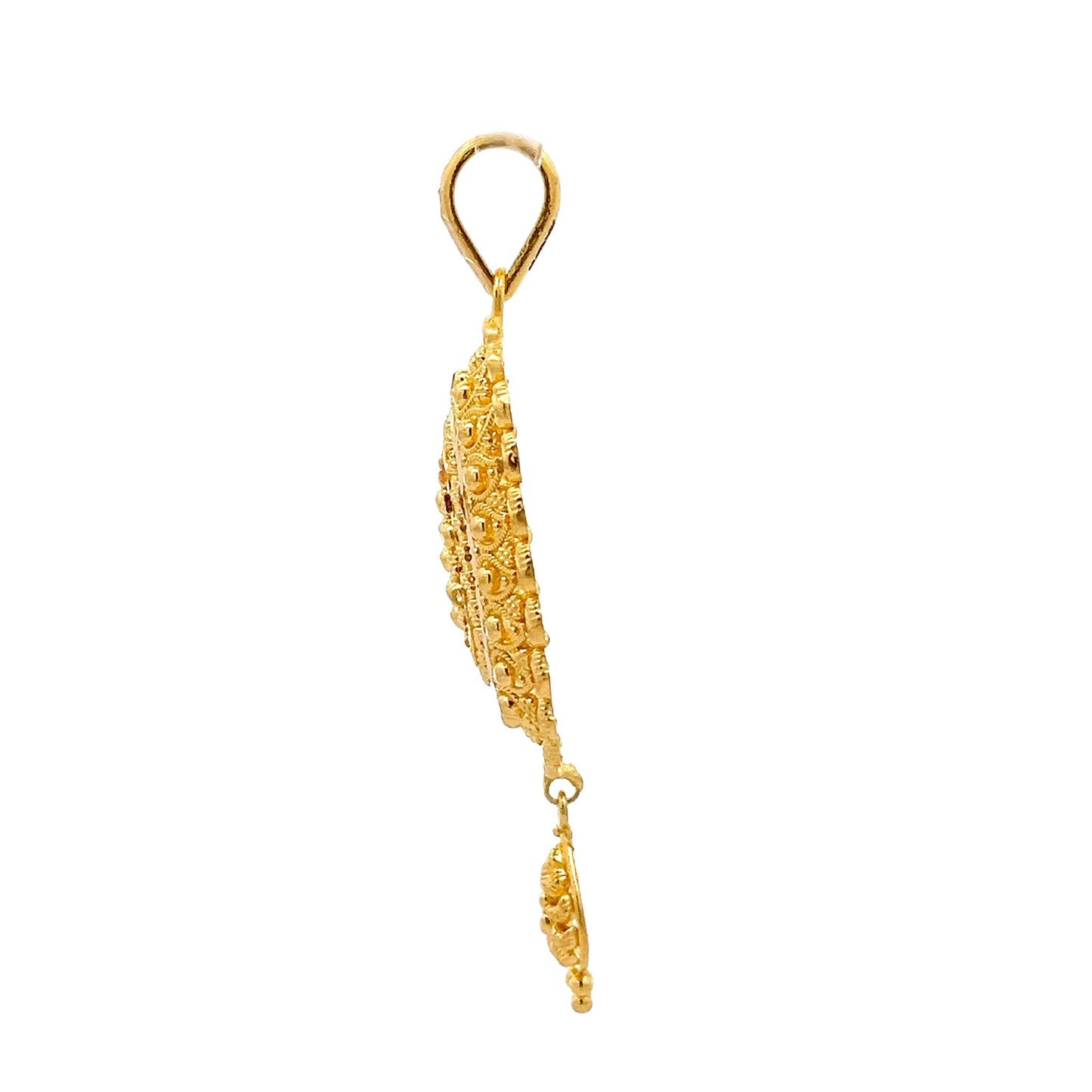 22ct Yellow Gold Unique Drop Pendant PZ325 - PD12 - FJewellery