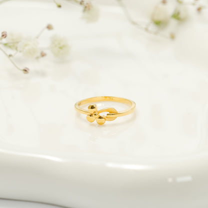 22ct Yellow Gold Unique Flower Design Ring BF1224-RN131 - FJewellery