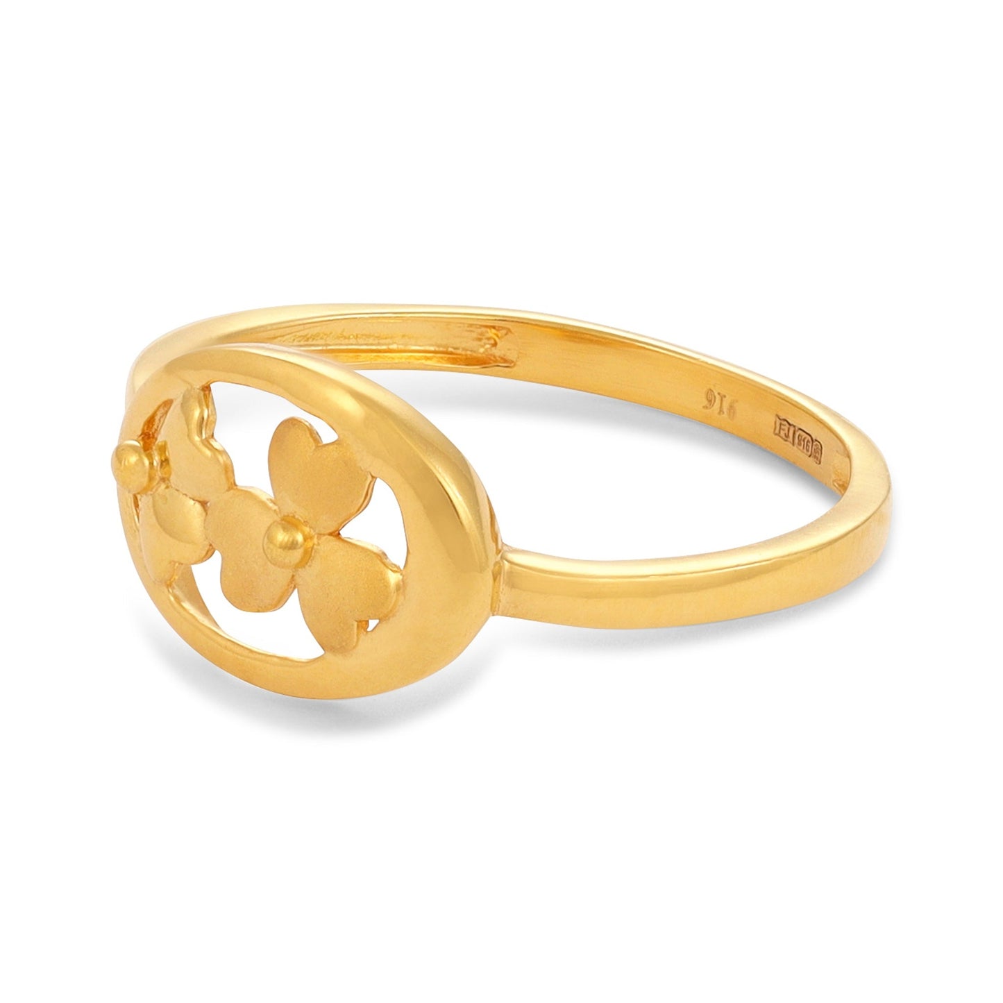 22ct Yellow Gold Unique Flower Ring BF1224-RN83 - FJewellery