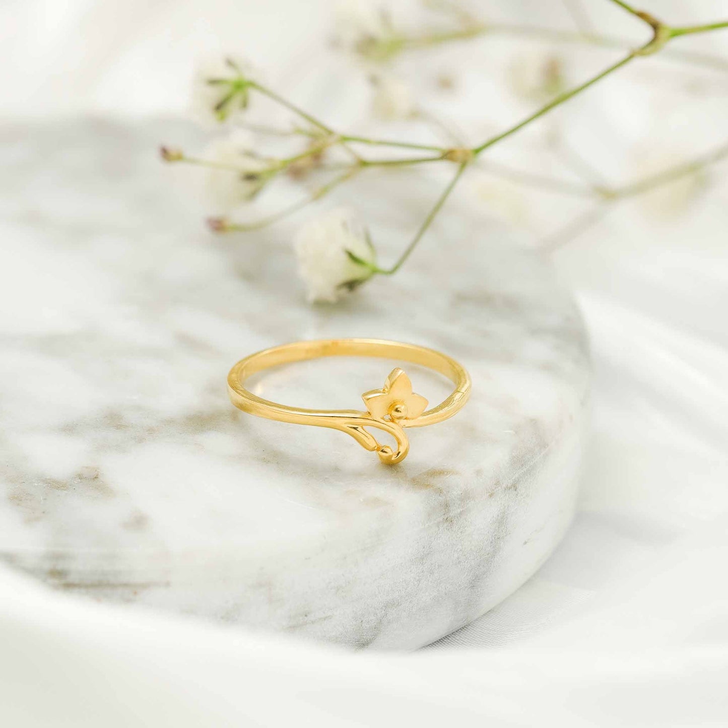 22ct Yellow Gold Unique Flower Ring BF1224 - RN88 - FJewellery