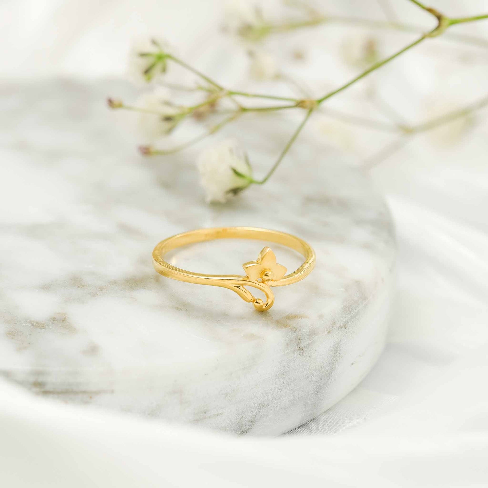 22ct Yellow Gold Unique Flower Ring BF1224 - RN88 - FJewellery