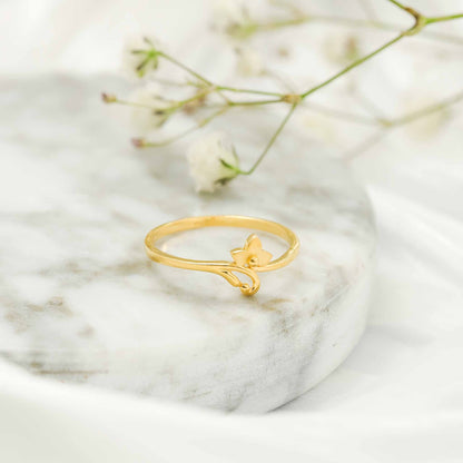 22ct Yellow Gold Unique Flower Ring BF1224 - RN88 - FJewellery