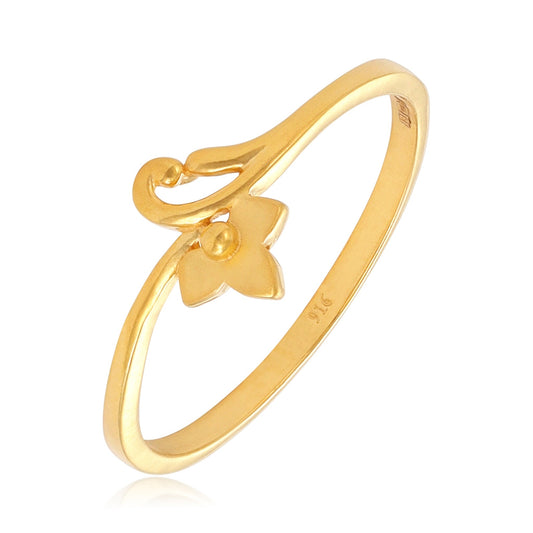 22ct Yellow Gold Unique Flower Ring BF1224-RN88 - FJewellery