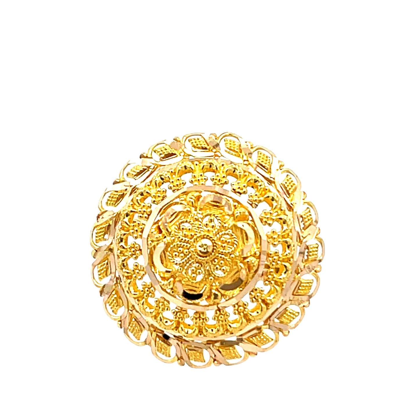 22ct Yellow Gold Unique Flower Ring PZ325 - RN201 - FJewellery