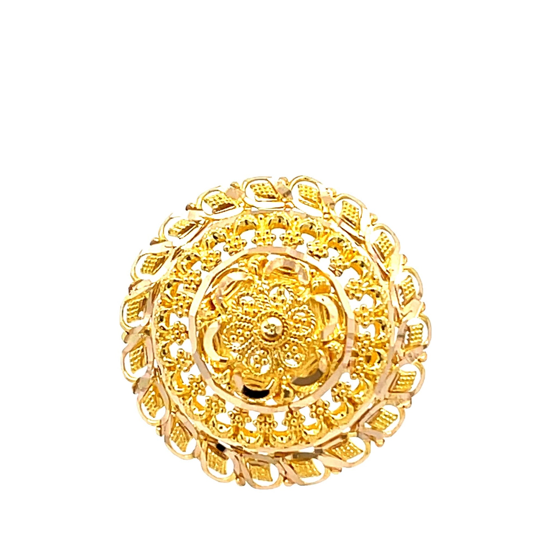 22ct Yellow Gold Unique Flower Ring PZ325 - RN201 - FJewellery