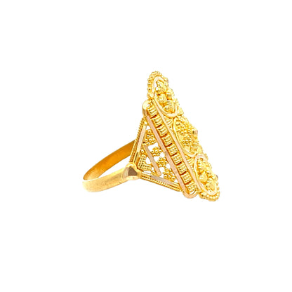 22ct Yellow Gold Unique Pattern Ring PZ325-RN111 - FJewellery