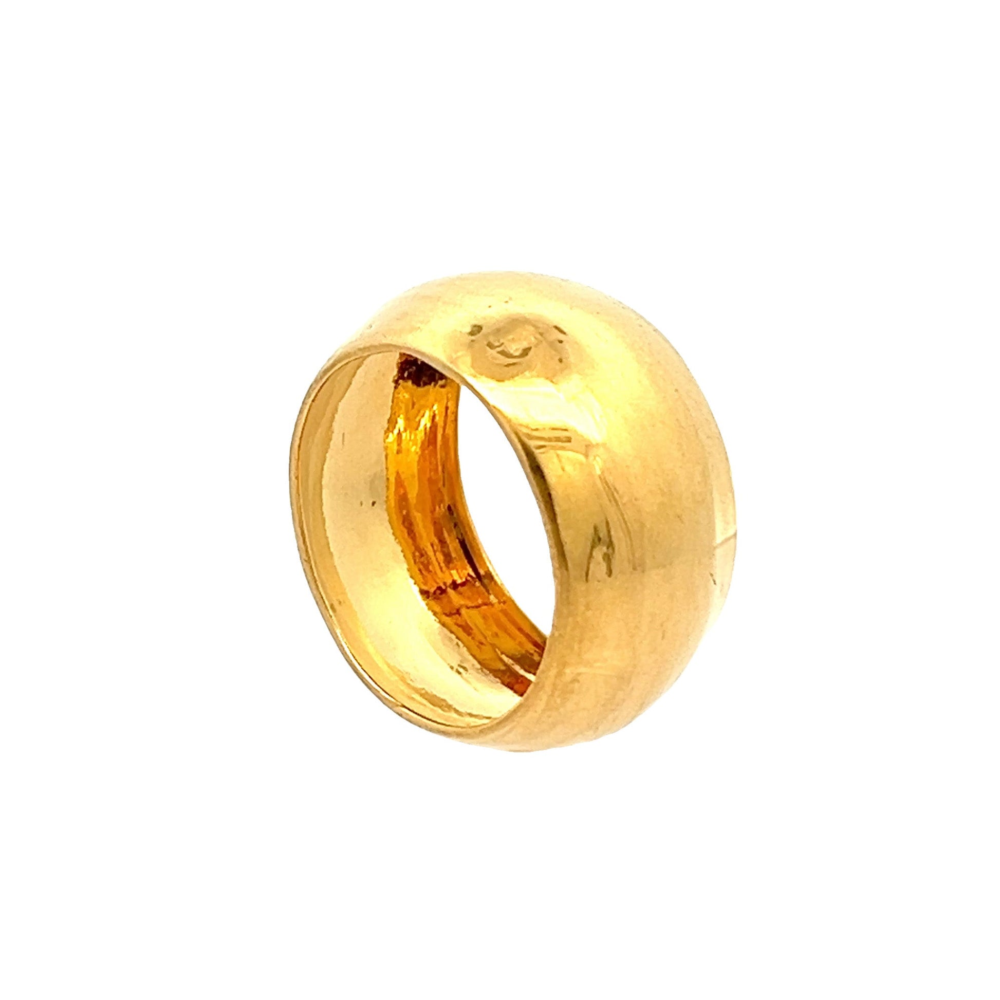 22ct Yellow Gold Wide Band Ring PZ325 - RN64 - FJewellery