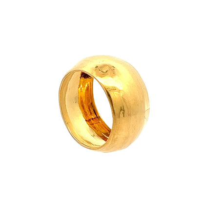 22ct Yellow Gold Wide Band Ring PZ325 - RN64 - FJewellery