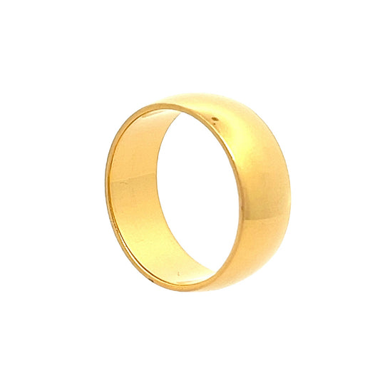 22ct Yellow Gold Wide Band Ring PZ325-RN68 - FJewellery