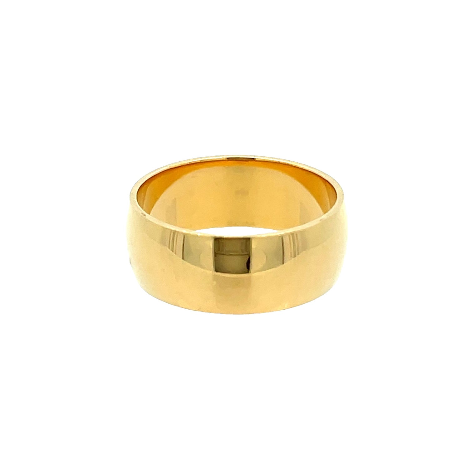 22ct Yellow Gold Wide Band Ring PZ325 - RN68 - FJewellery