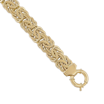 14ct Yellow Gold Byzantine Chain Bracelet