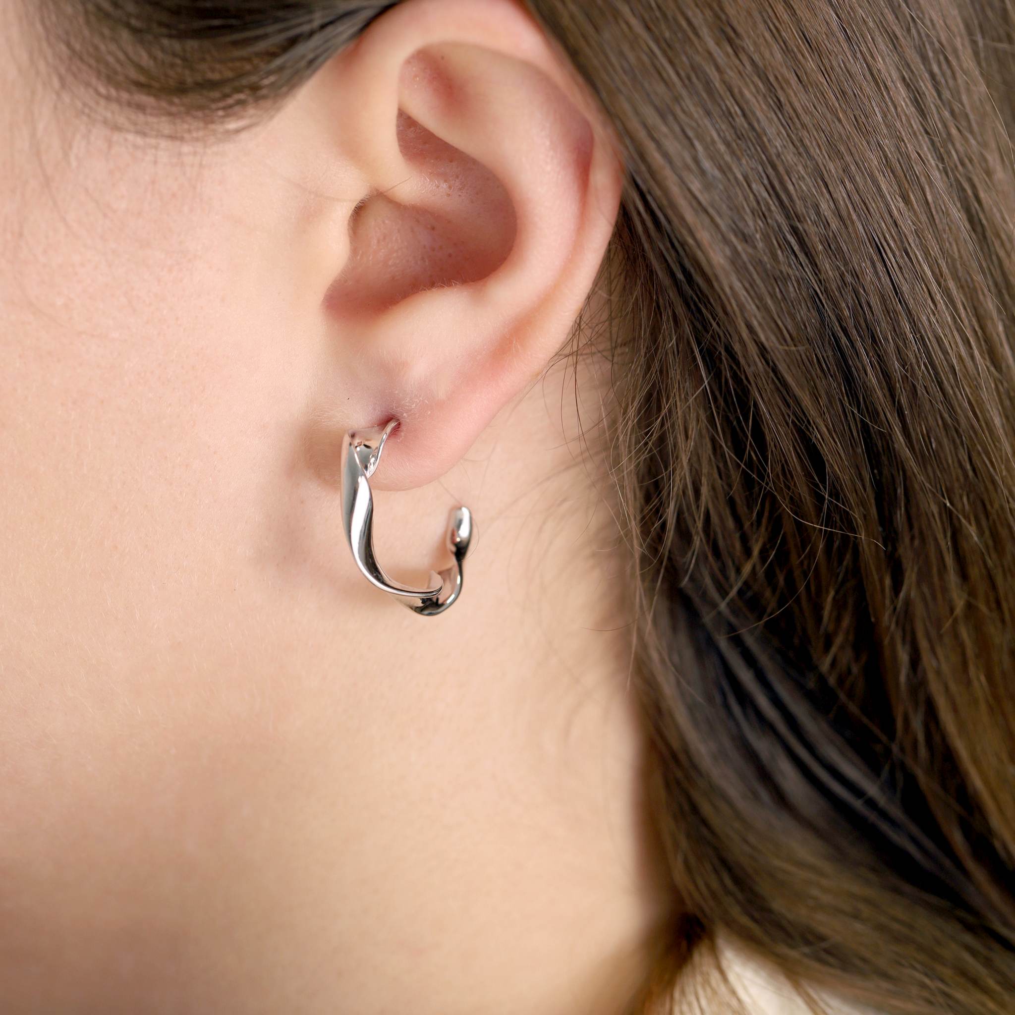 925 silver rhodium plated earrings SER3017 - FJewellery