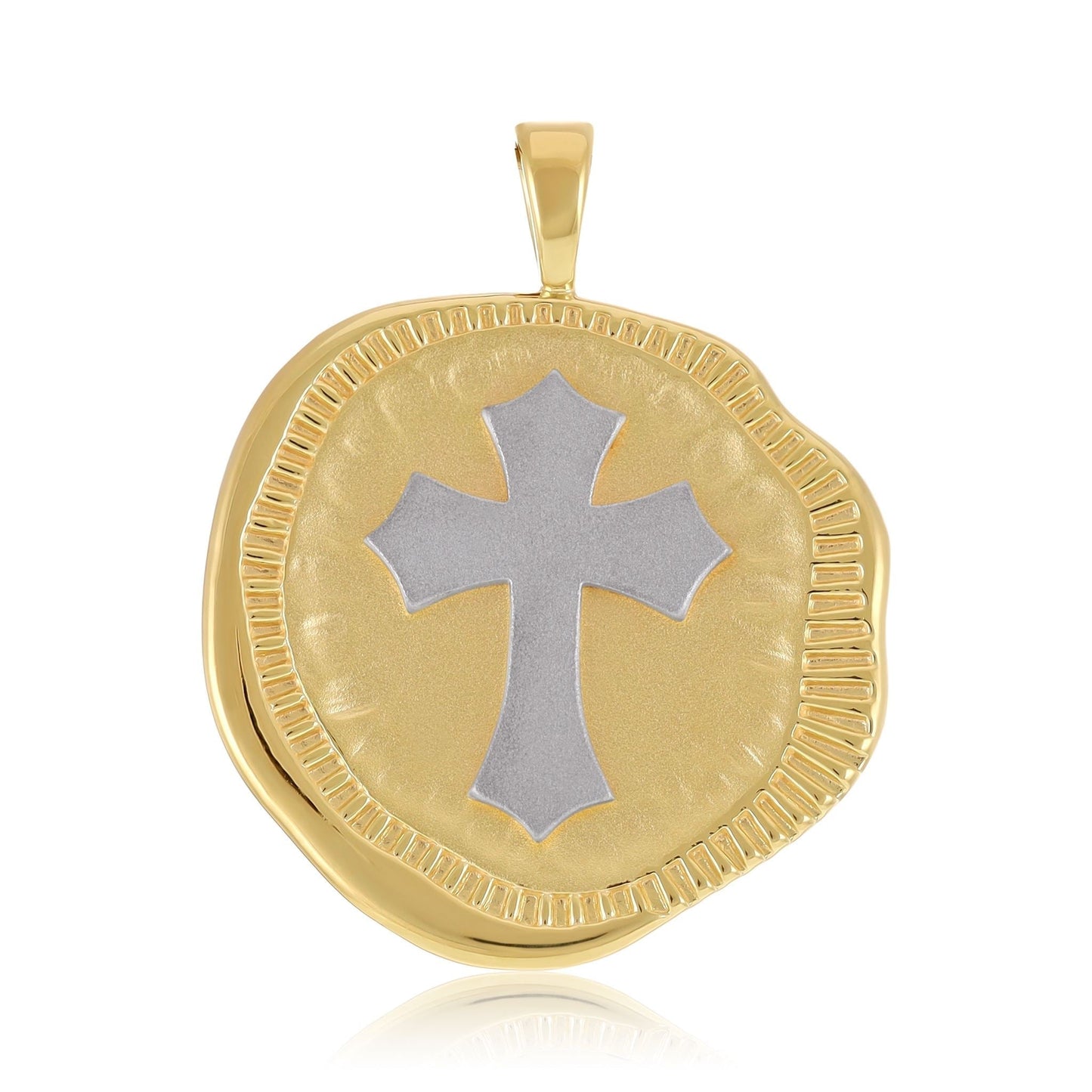 925 Sterling Silver 18ct Solid 3 Micron Gold & Rhodium Plated Pendant PPD2001 - FJewellery