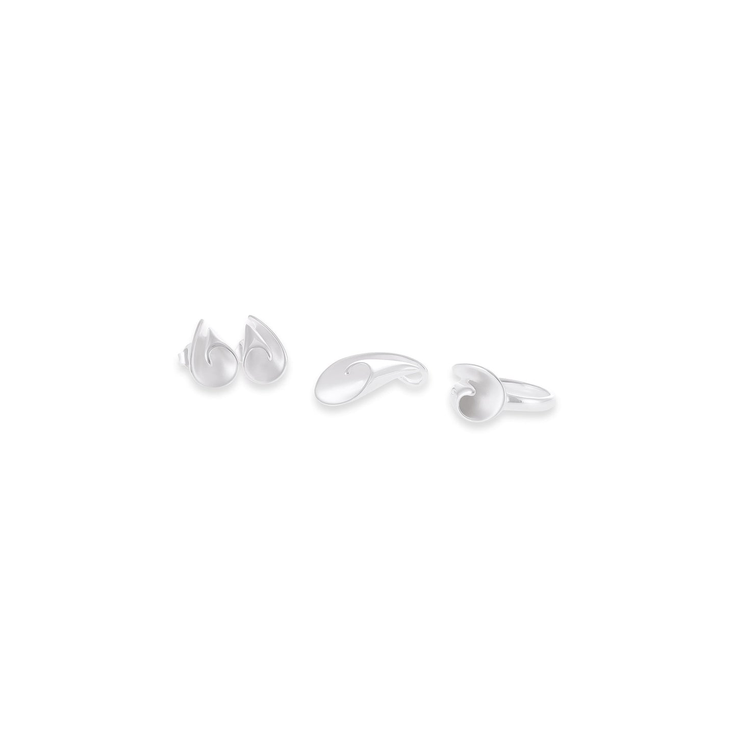 925 Sterling silver Abstract shell earrings SER10002 - FJewellery