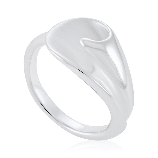 925 Sterling Silver Abstract Shell Ring SRN10002