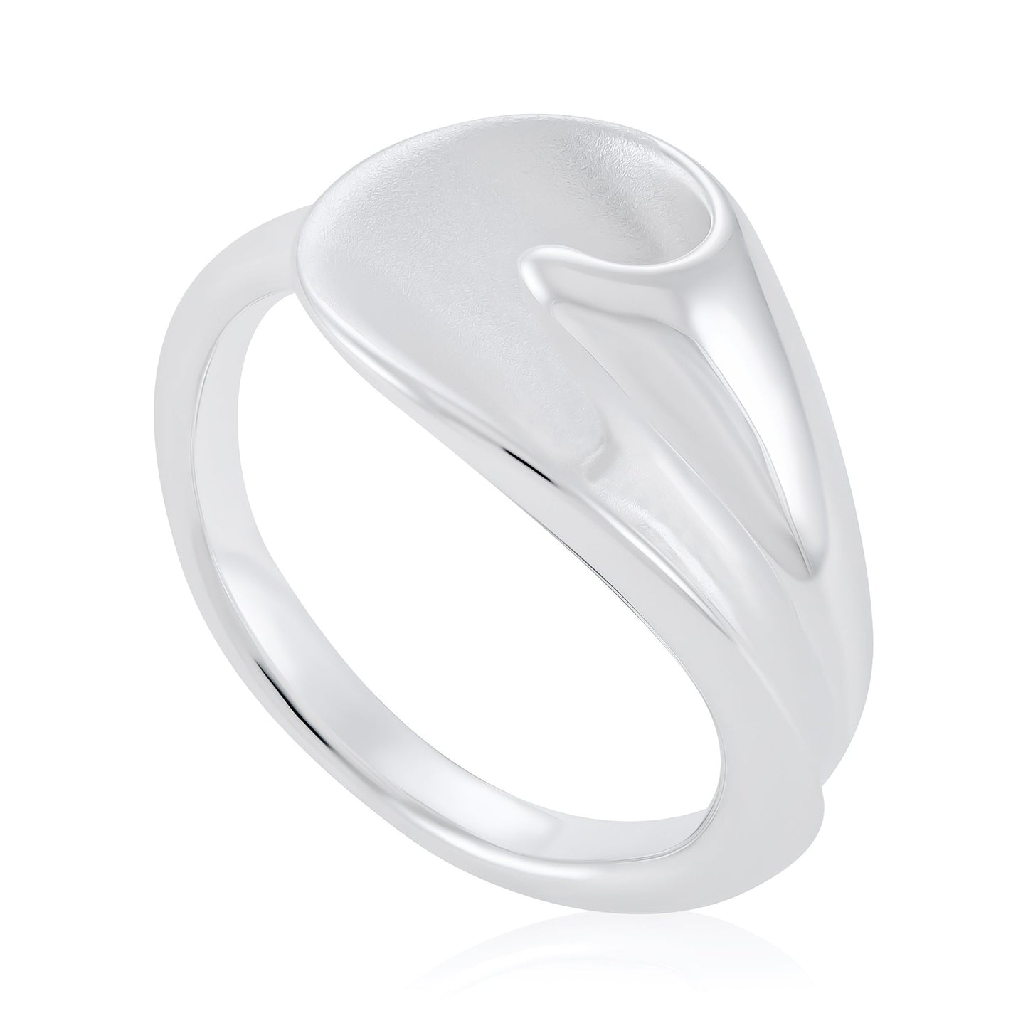 925 Sterling Silver Abstract Shell Ring SRN10002