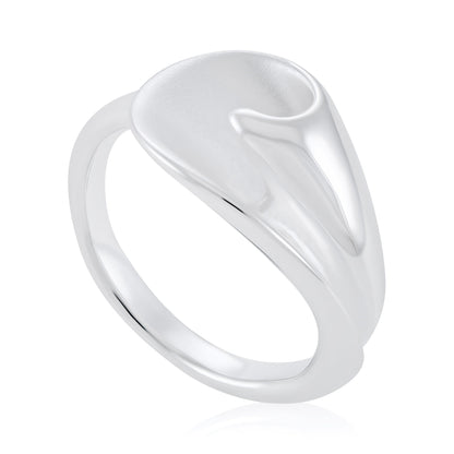 925 Sterling Silver Abstract Shell Ring SRN10002