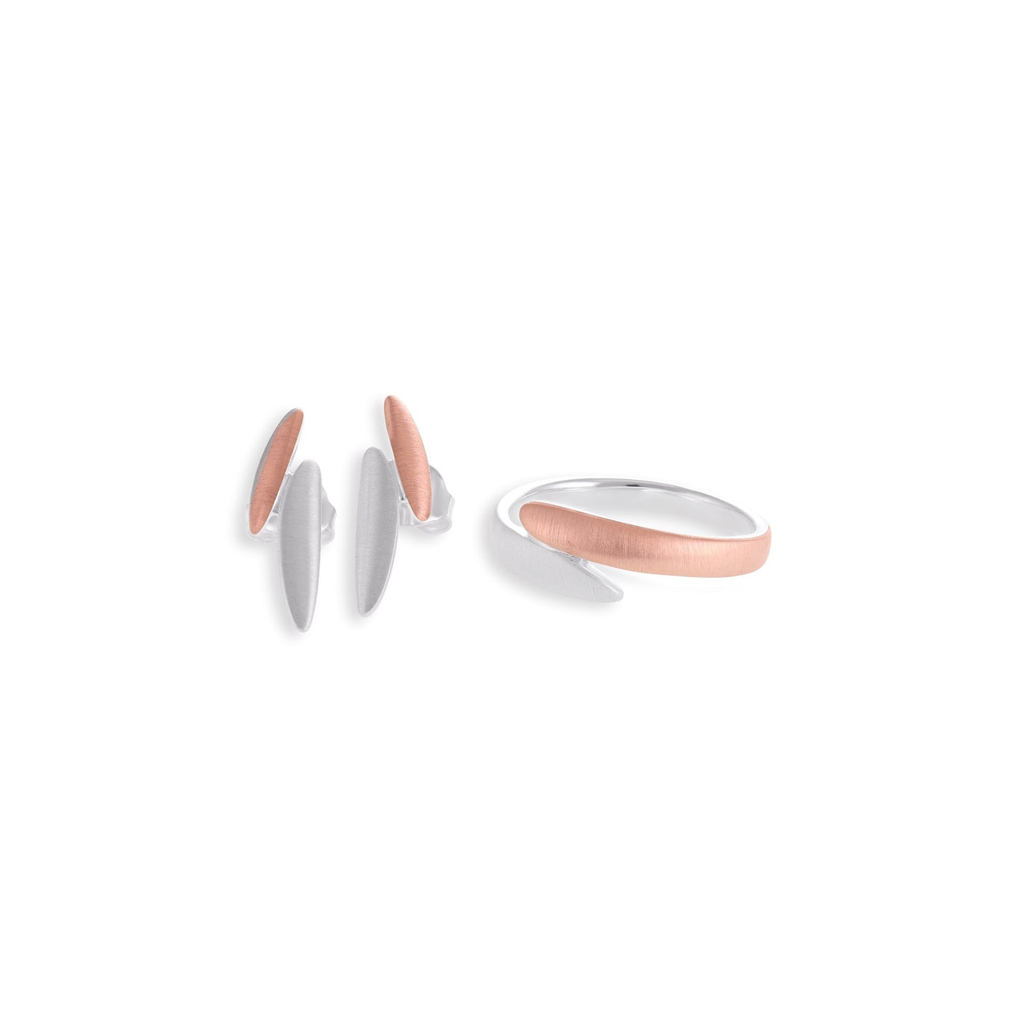 925 Sterling silver and rose ring SRN10001 - FJewellery