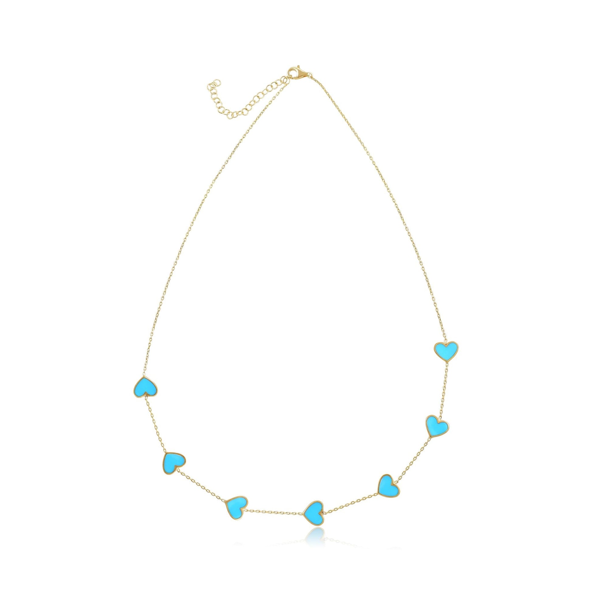 925 sterling silver blue heart necklace PNK8002 - B - FJewellery