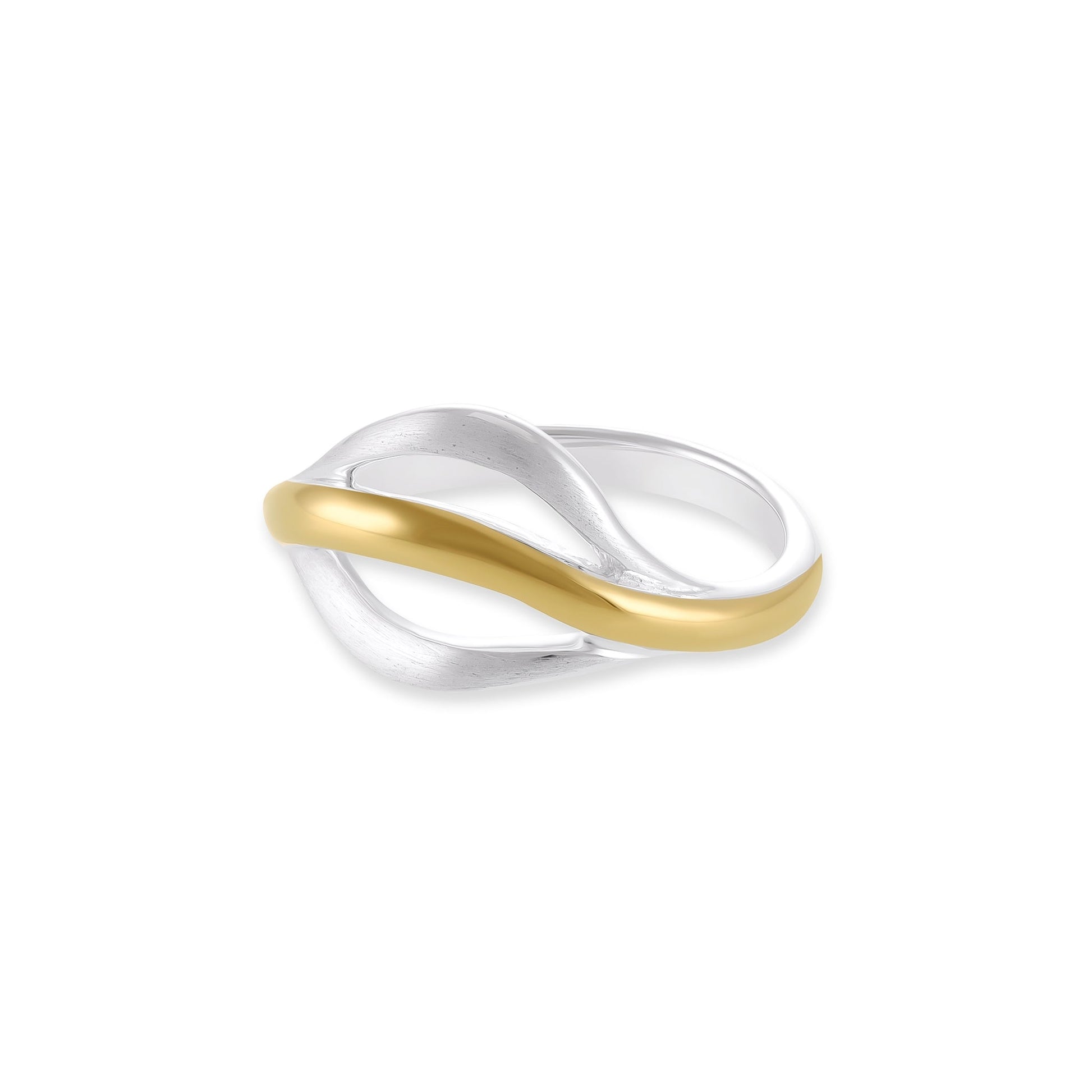 925 sterling silver Crossover ring SRN10003 - FJewellery