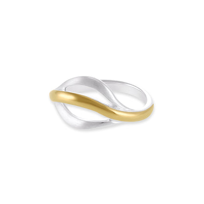 925 Sterling Silver Crossover Ring SRN10003