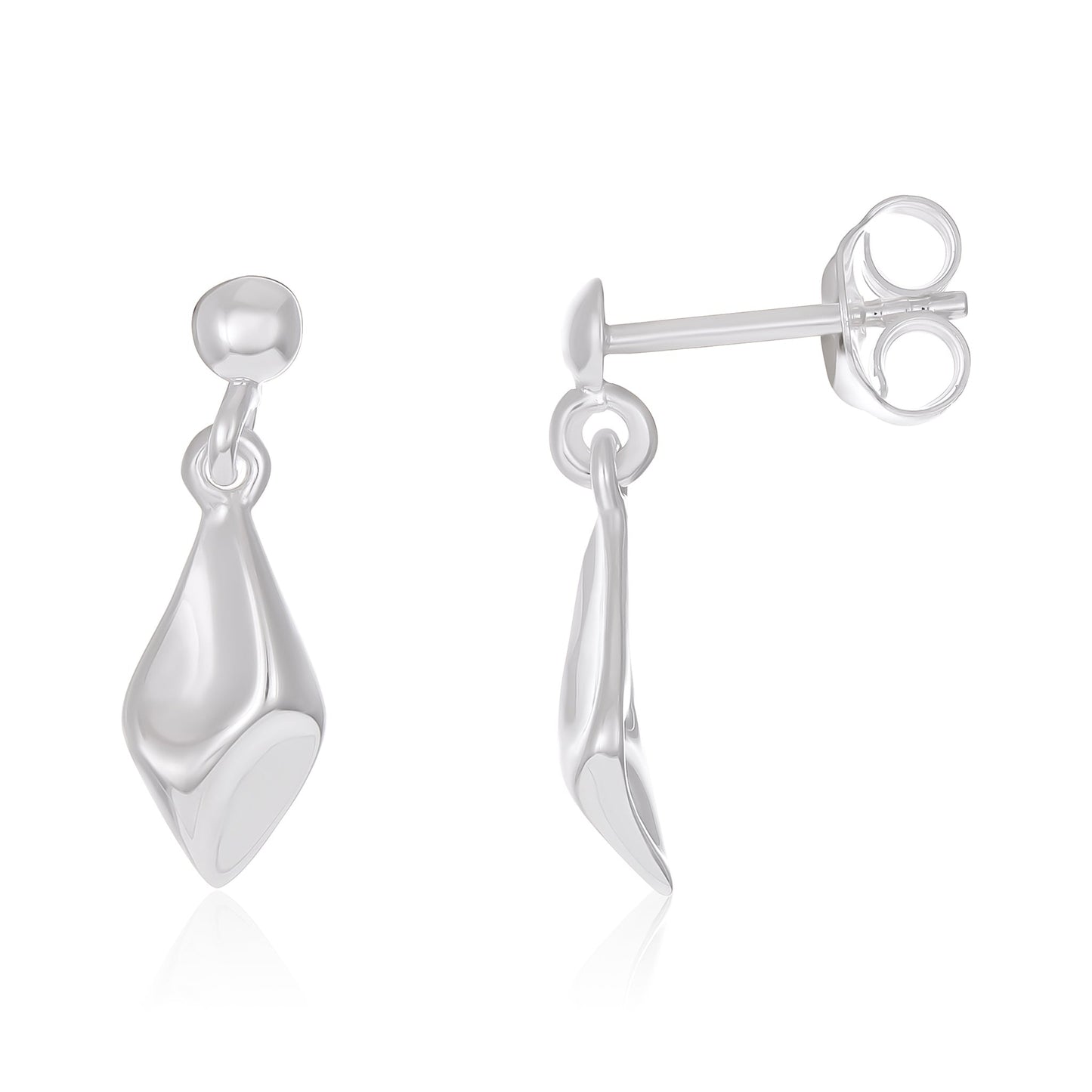 925 Sterling Silver Fancy Drop Earrings SER10003 - FJewellery